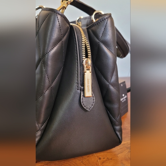NWT | Kate Spade | Quilted Blk Leather Bag w/ Dust Bag - Picture 11 of 12